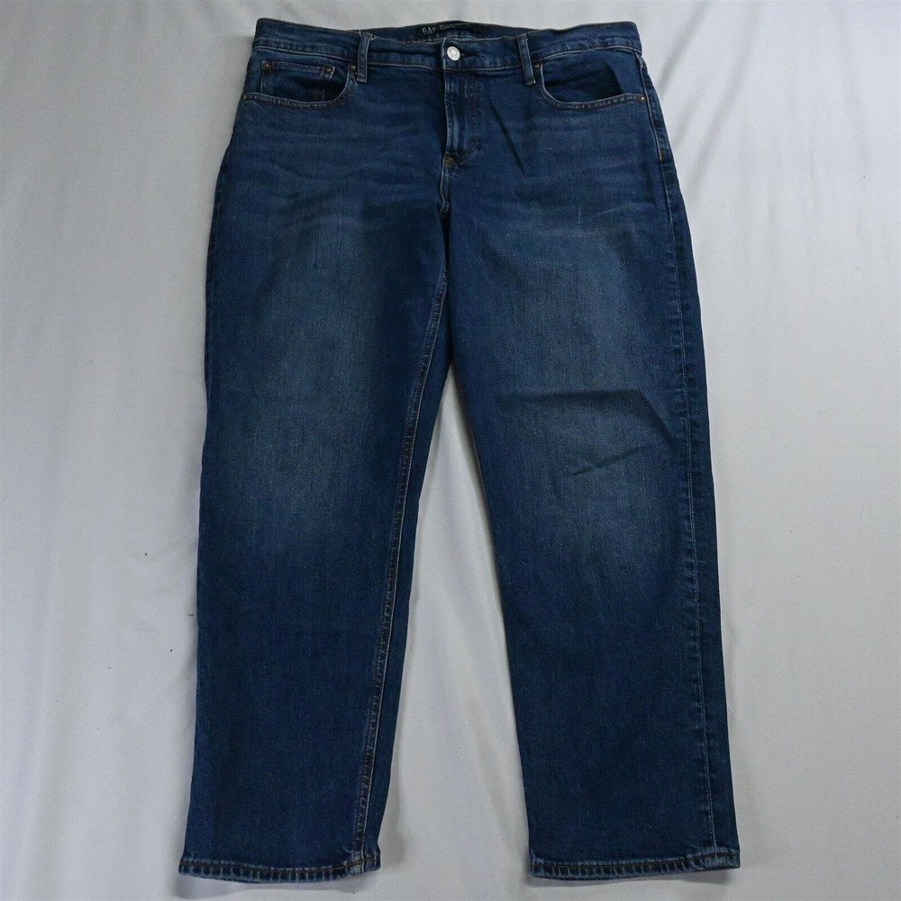 Gap 32 Straight Dark Wash Stetch Denim‎ Jeans
